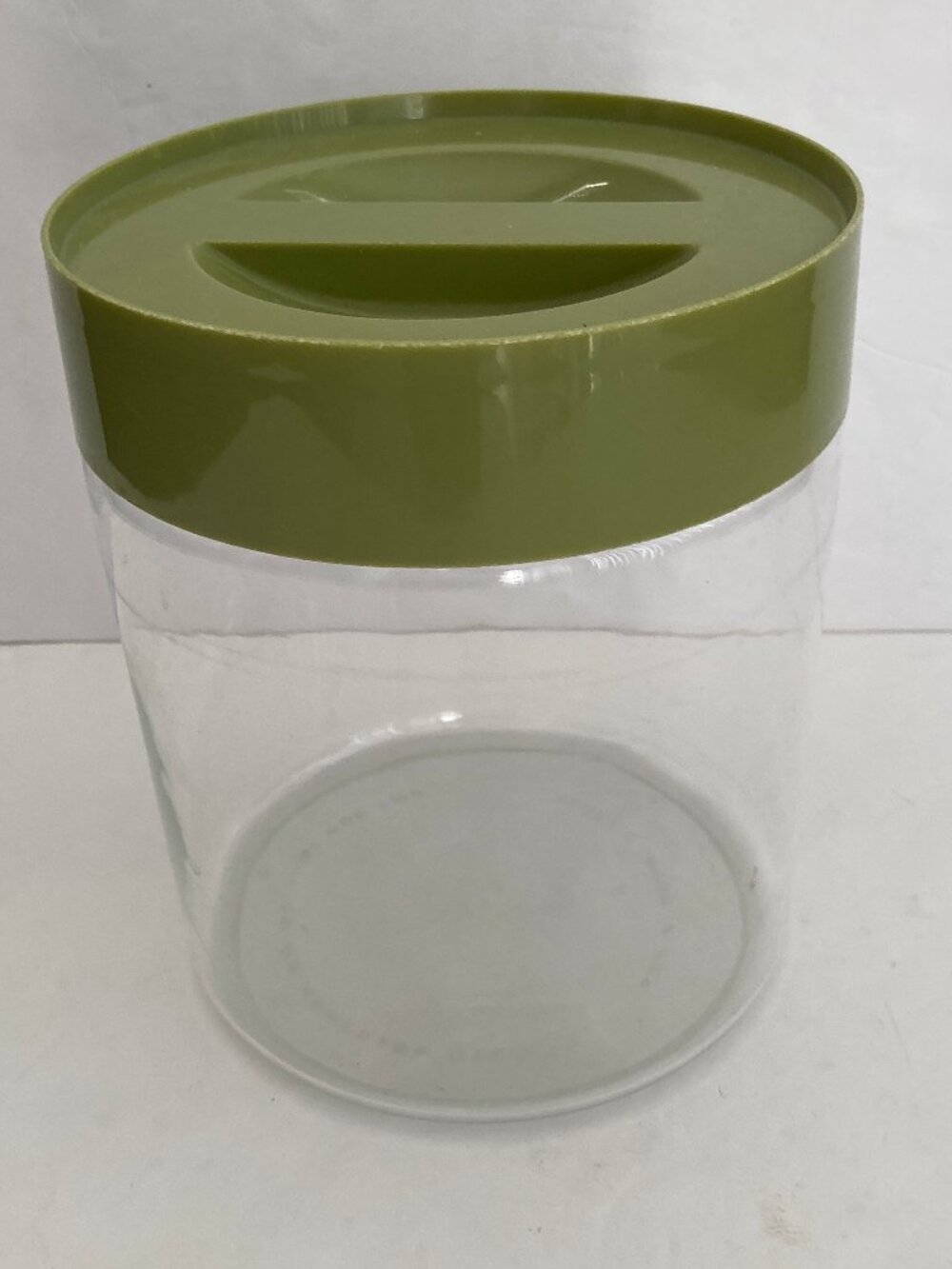Pyrex Ware USA Avacado Green Glass Mid Century Canister